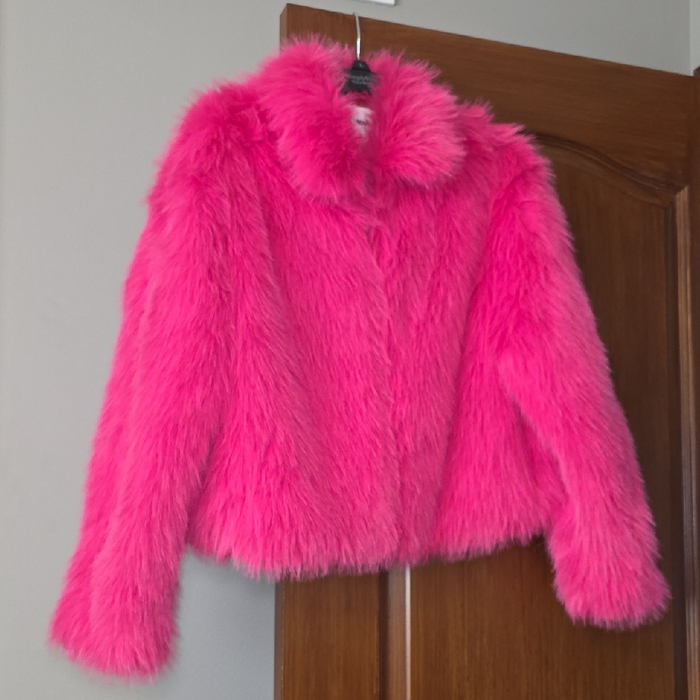 Fashion Nova Pink Faux Fur Jacket